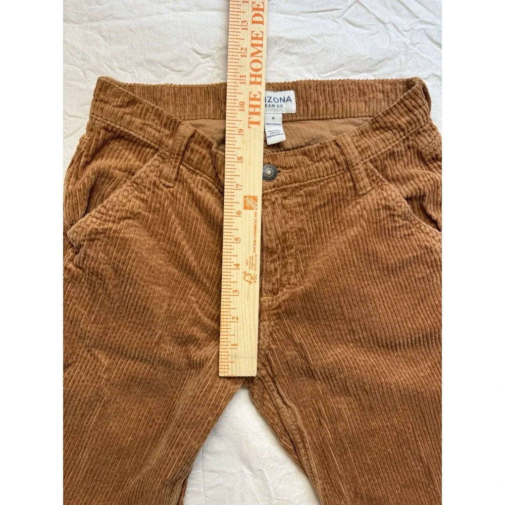 Vintage Corduroy Arizona Jeans Co Low Rise Flare Pants Y2K‎ Size 0 Brown 26x30
